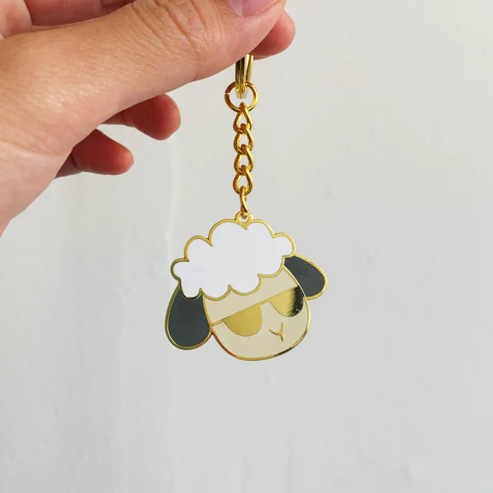 Sheep Metal Keychain