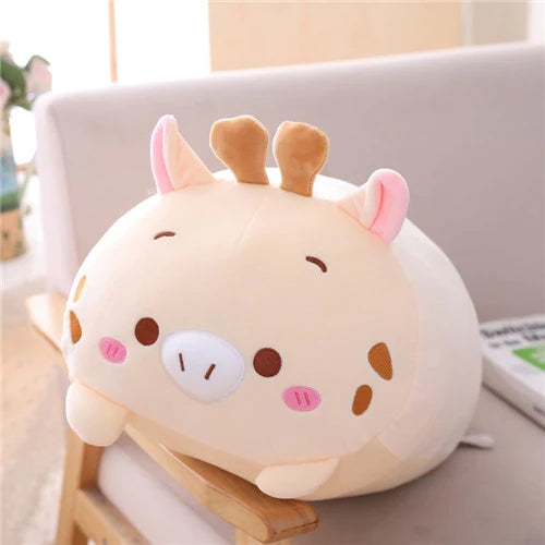 Colorful custom plush toy from Yourstuffmade.com featuring soft fabric and adorable design, ideal for cuddling and personalized gifts.