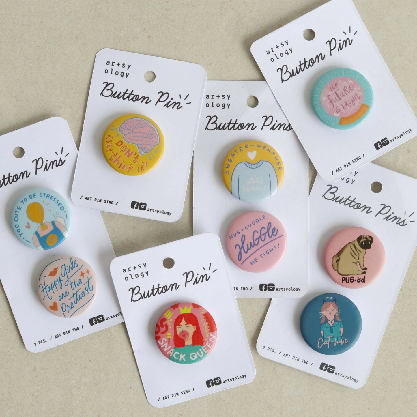 Button Pins Template - Yourstuffmade.com