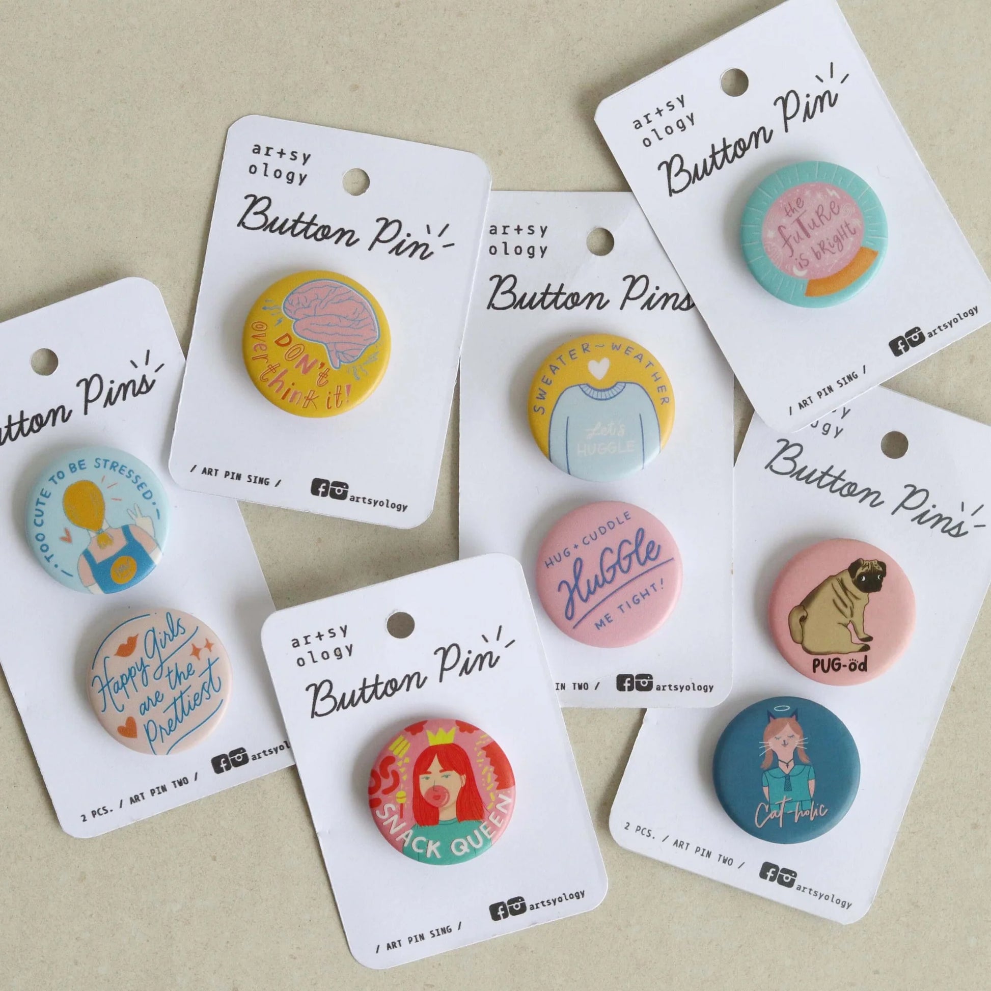 Button Pins Template - Yourstuffmade.com