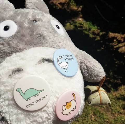 custom button pin 