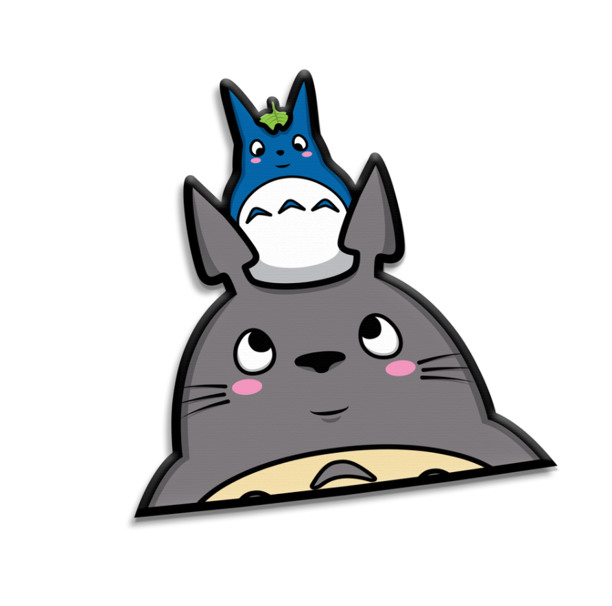 Totoro laptop custom sticker studio Ghibli yourstuffmade.com
