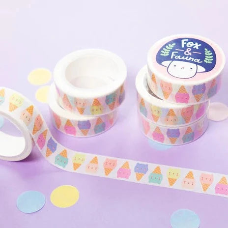 washi tapes with "Fox & Fauna" text
