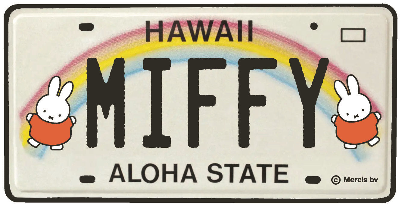 Miffy Hawaii License Plate Rubber Magnet