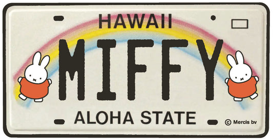 Miffy Hawaii License Plate Rubber Magnet
