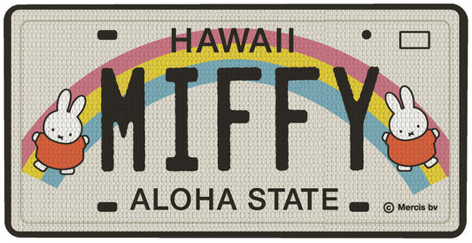 Miffy Hawaii License Plate Woven Patch