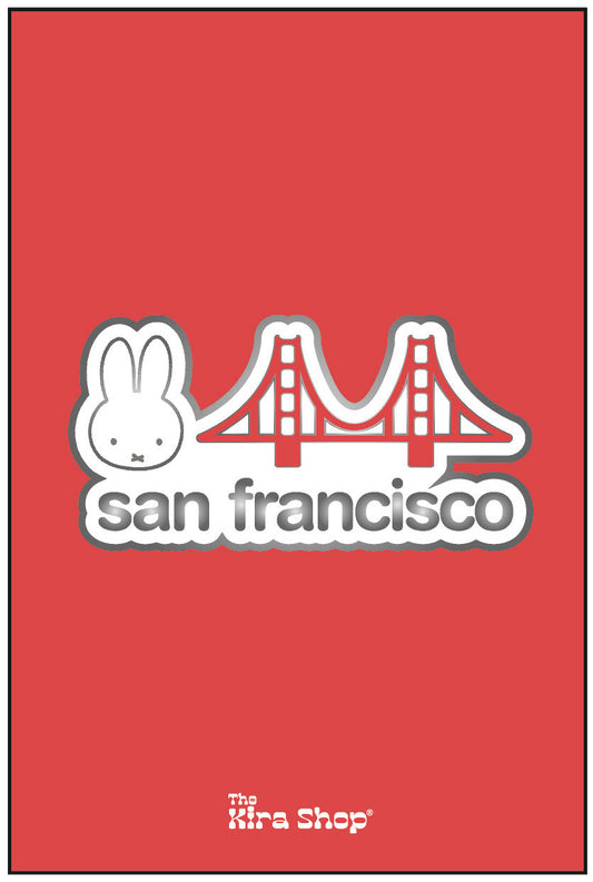 Miffy Head Golden Gate Bridge Enamel Pin