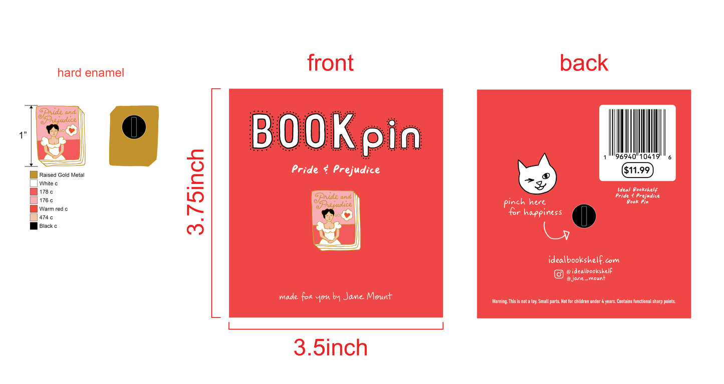 Pride and Prejudice Enamel Pin