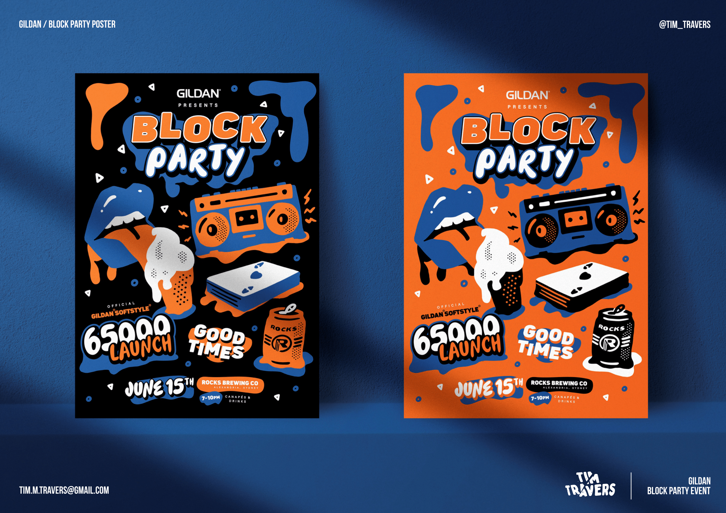 โปสเตอร์แคมเปญ Gildan Block Party