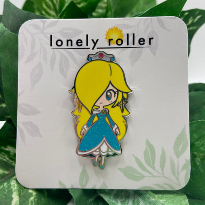 Super Mario Princess Rosalina on Backing Card with "lonely roller" text
