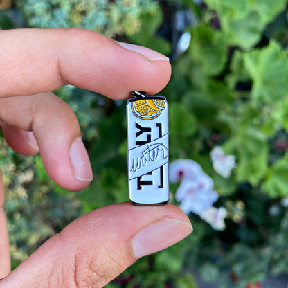 Water Can Soft Enamel Pin with "water" text